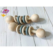 Load image into Gallery viewer, Black & White Montessori Wooden Rattle - baby gifts