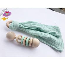Load image into Gallery viewer, Organic Muslin Teething Ring Lovie - baby gifts