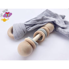 Load image into Gallery viewer, Organic Muslin Teething Ring Lovie - baby gifts
