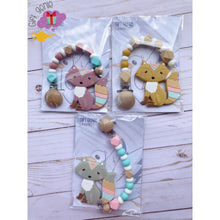 Load image into Gallery viewer, Painted Fox Teething Clip - baby gifts