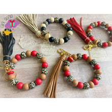 Load image into Gallery viewer, Scrunchy Mama Women’s Keychain Wristlet Cheetah Print -