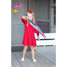 Load image into Gallery viewer, Small Rainbow Ribbon Hand Kite - toddler toys
