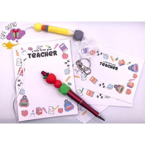 Teacher Gift Set Pencil Lanyard & Stationary - Lanyards