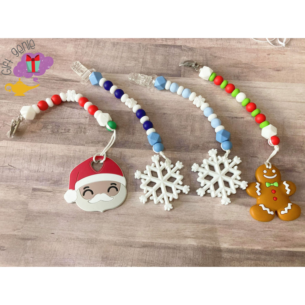 Christmas & Winter Themed Teething Clip - baby gifts