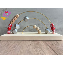 Load image into Gallery viewer, Custom Christmas Eve Montessori Abacus - add a name / Silver
