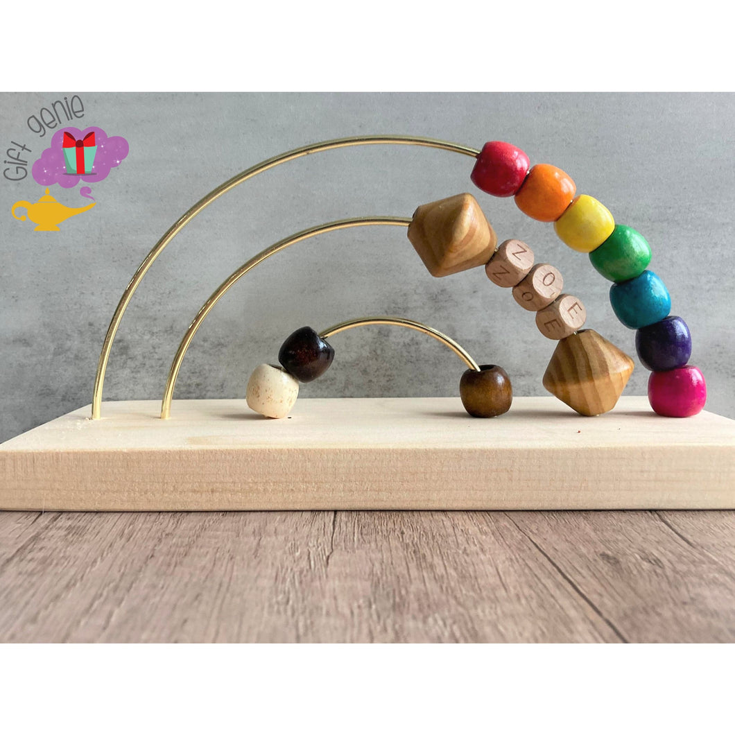Custom Name Montessori Rainbow Abacus - add a name - Kids