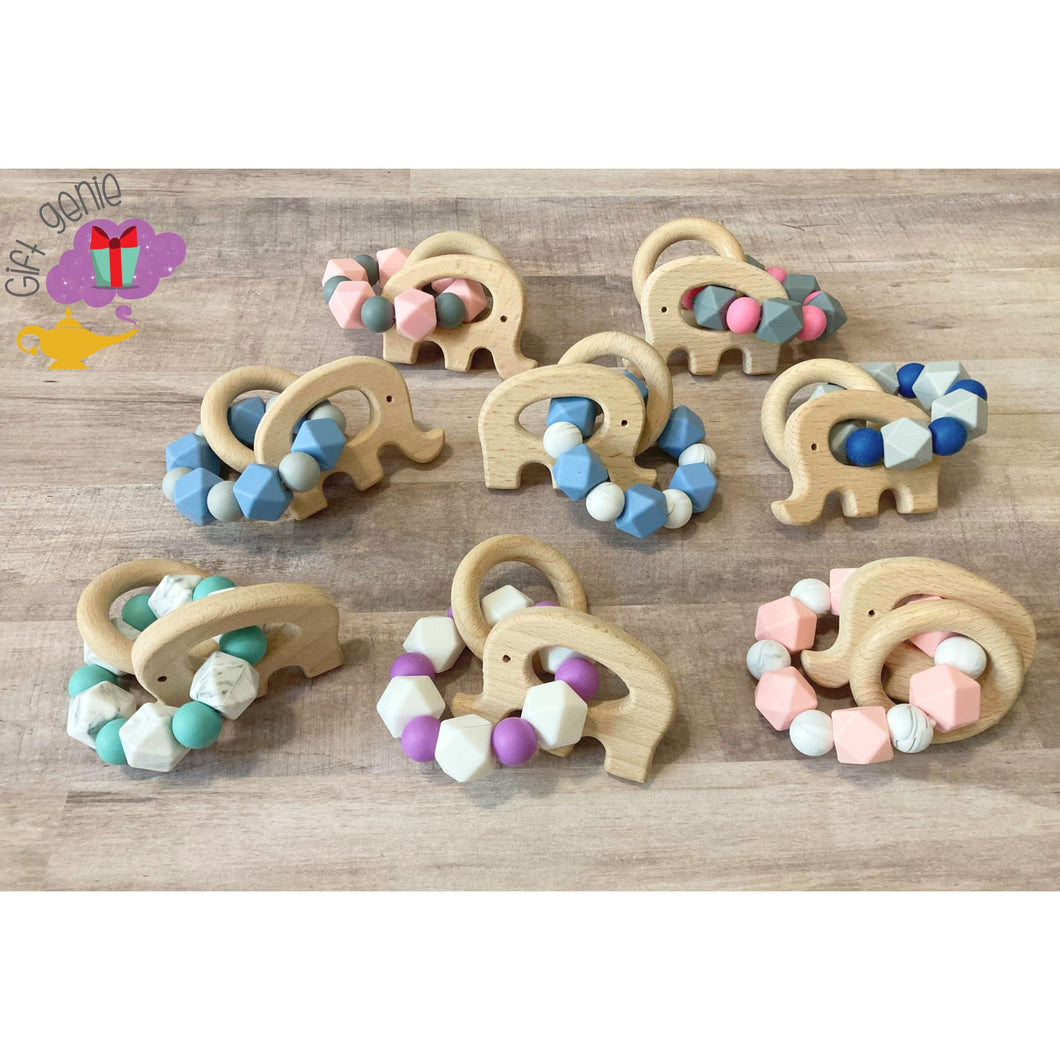 Elephant teether bracelet - baby gifts