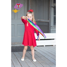 Load image into Gallery viewer, Large Rainbow Ribbon Hand Kite - toddler toys
