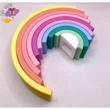 Load image into Gallery viewer, Large Silicone Pastel Rainbow Stacker - Stacking blocks
