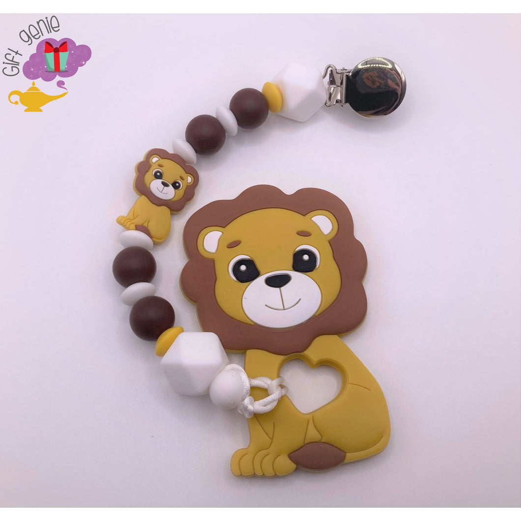 Lion Teething Clip - baby gifts