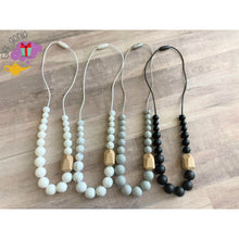 Load image into Gallery viewer, Modern Stylish Breastfeeding Necklace Neutral Colors -
