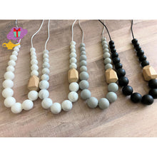 Load image into Gallery viewer, Modern Stylish Breastfeeding Necklace Neutral Colors -
