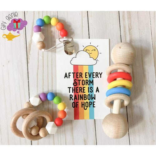 Rainbow Baby Silicone Gift Set - baby gifts