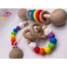 Load image into Gallery viewer, Rainbow Baby Silicone Gift Set - baby gifts
